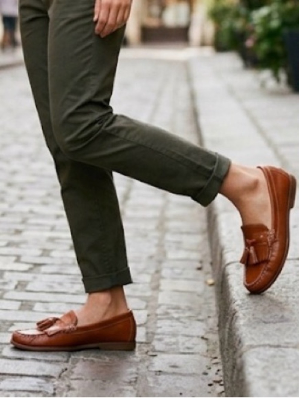 All bean Tan Tassel Loafers
